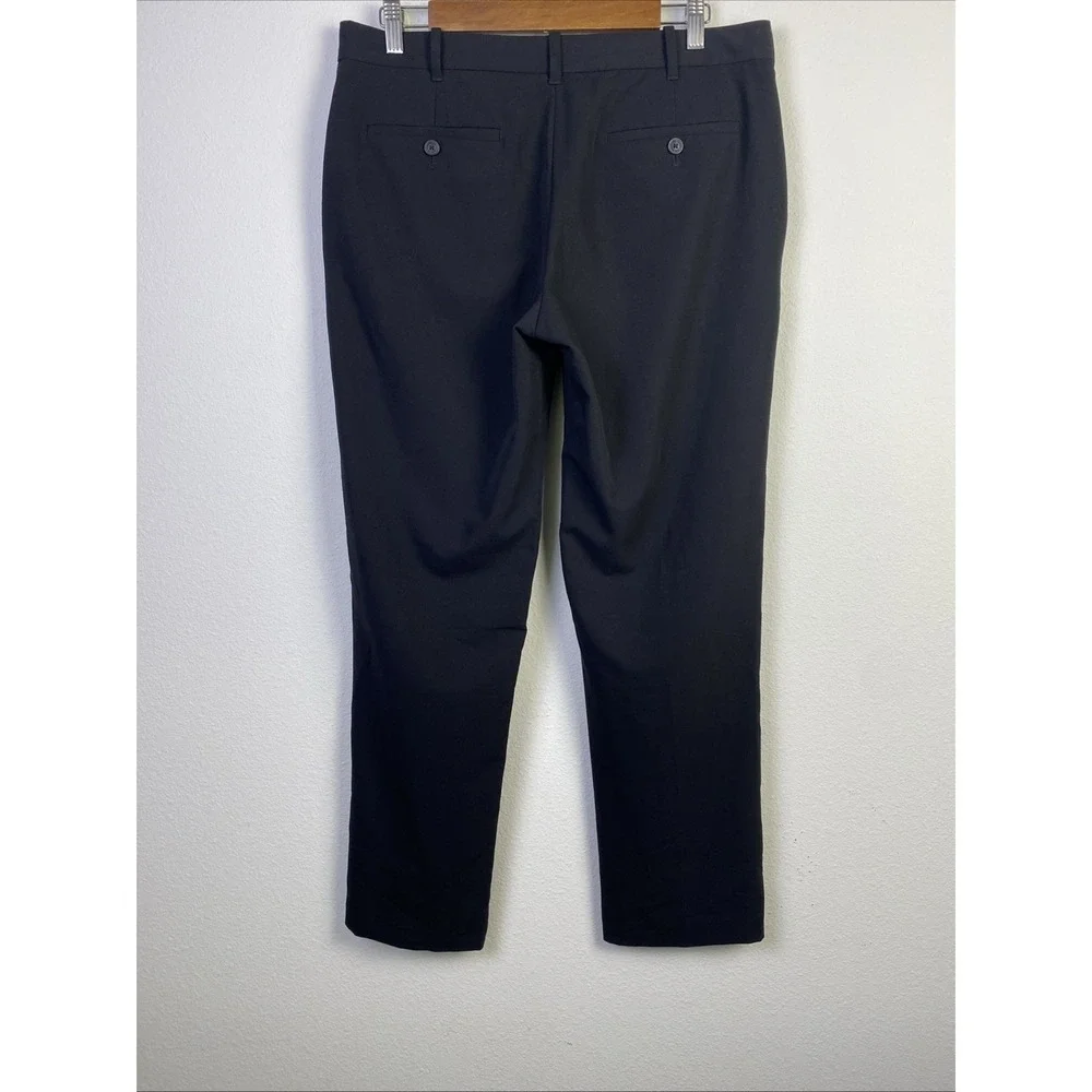 Van Heusen Flex Pants Men Black 32x30 Poly Blend  Straight Comfort Chino Slacks